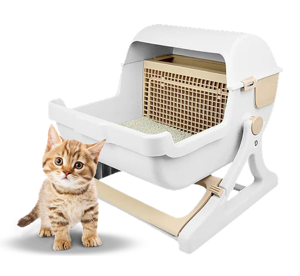 Kipenzi Semi Automatic Cat Litter Box | No Scooping, Fresh Home